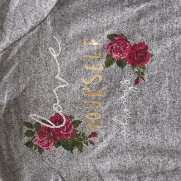 Self Esteem Girls Matching Set Size Medium Rose Zip Up Sweatshirt & Flare Pants - Picture 10 of 16